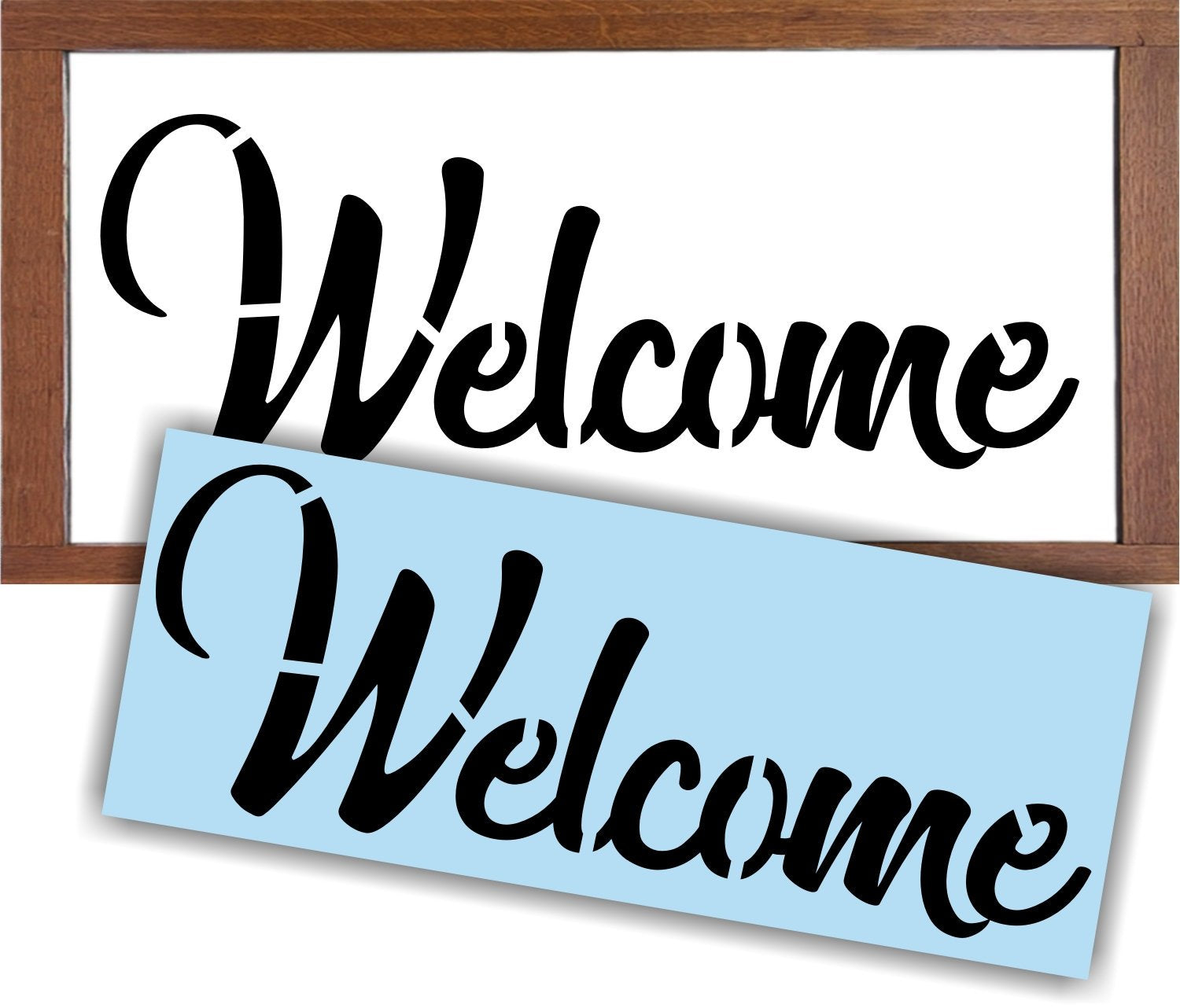 Welcome Sign Tracing Stencils and Design for Sign Painting Barn Star