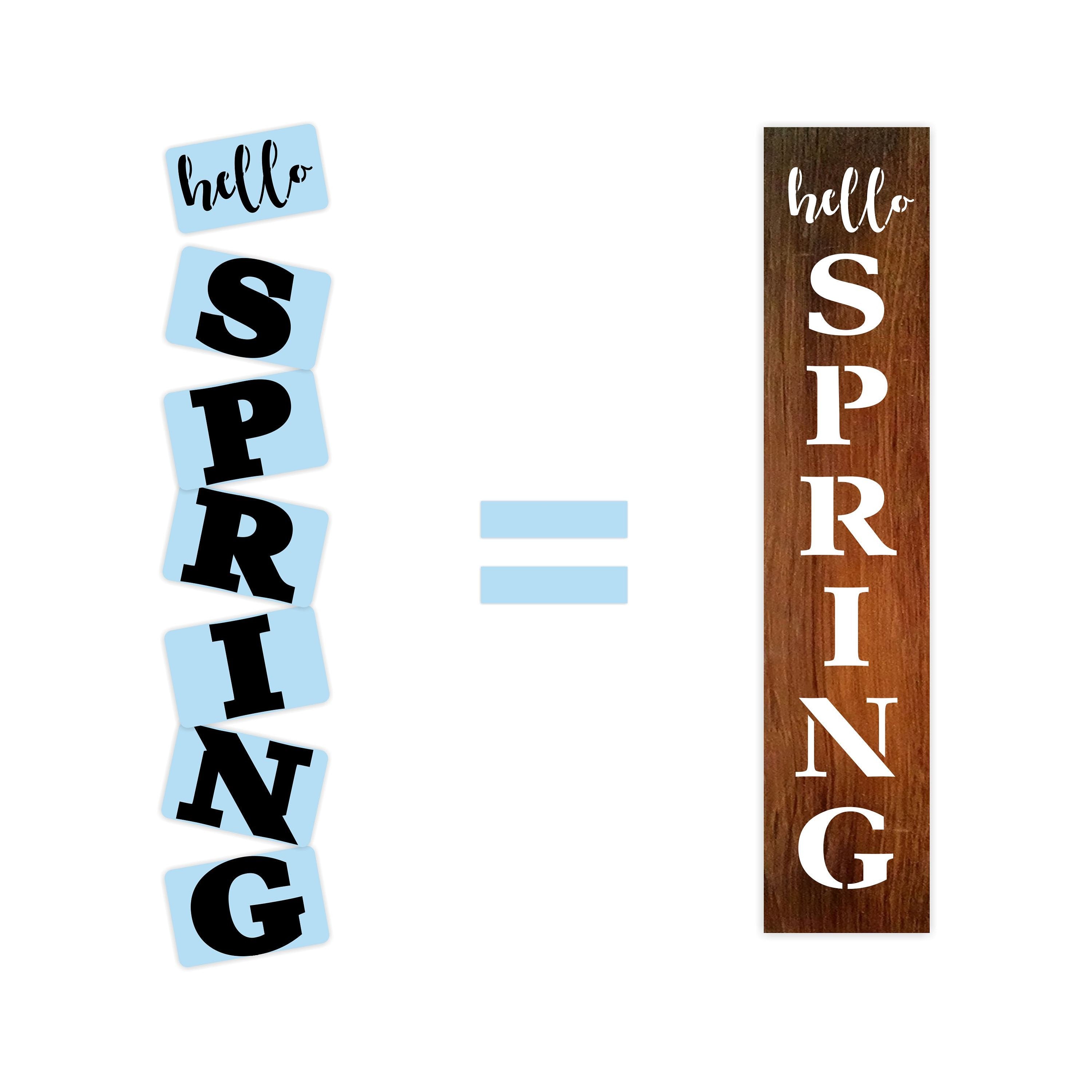 Hello Spring Porch Tracing Stencils and Design for Sign Painting – Barn ...