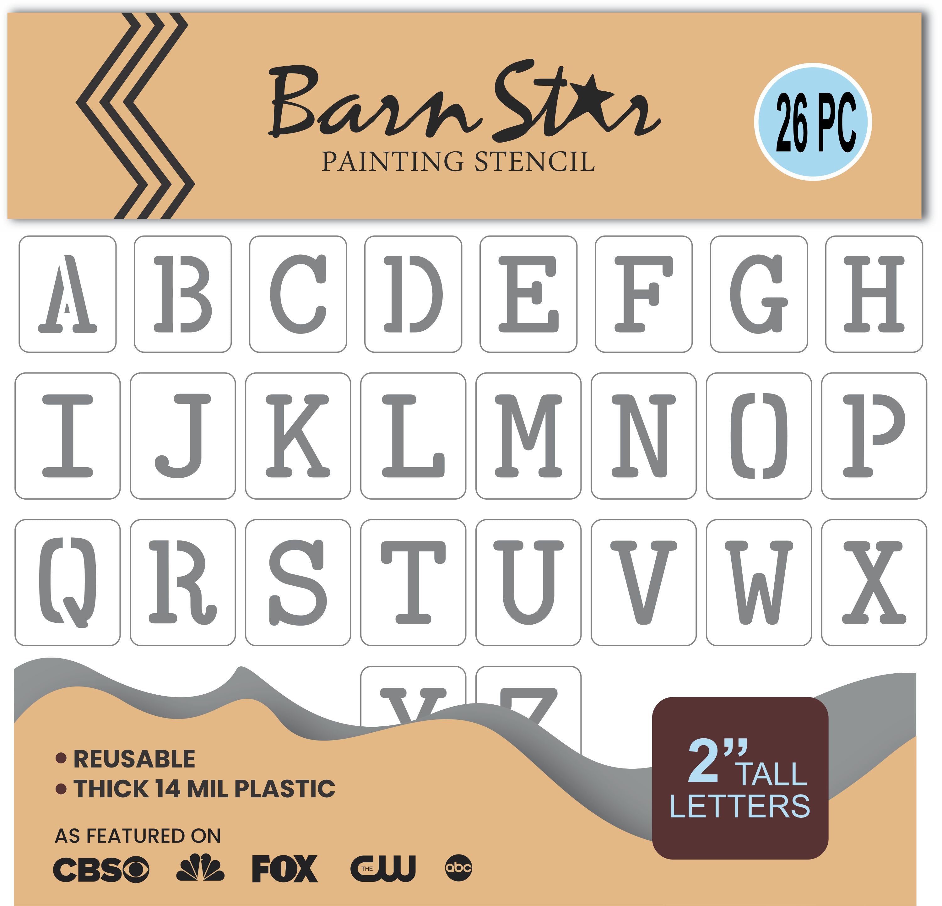 Typewriter Stencils ~ Letter Stencils ~ 2 Inch ~ Alphabet Stencils ~ 2 ...
